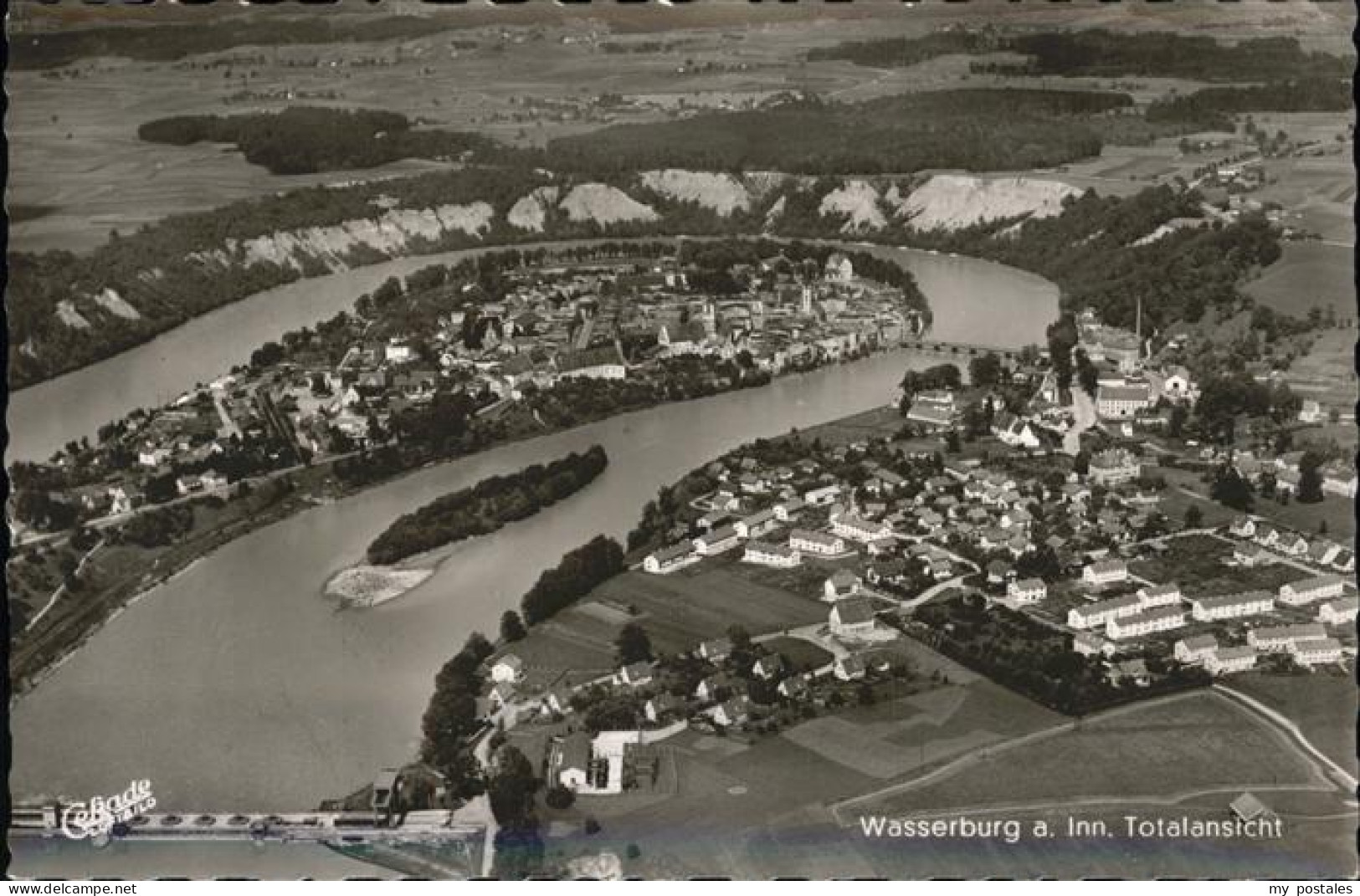 41315676 Wasserburg Inn Totalansicht Luftbild Wasserburg - Wasserburg (Inn)