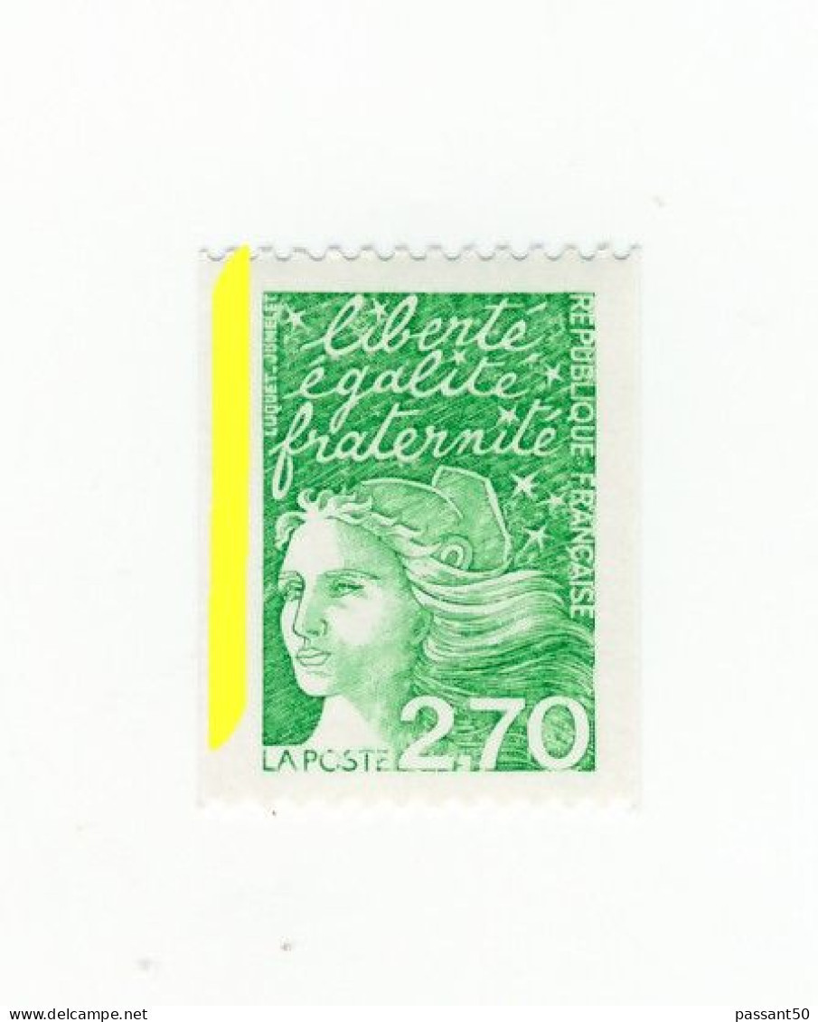 Luquet 2fr70 Vert De Roulette YT 3100f Et Bande Phospho à Gauche. Rare, Voir Scan. Cote YT : 35 € Maury N° 3085a : 35 €. - Unused Stamps