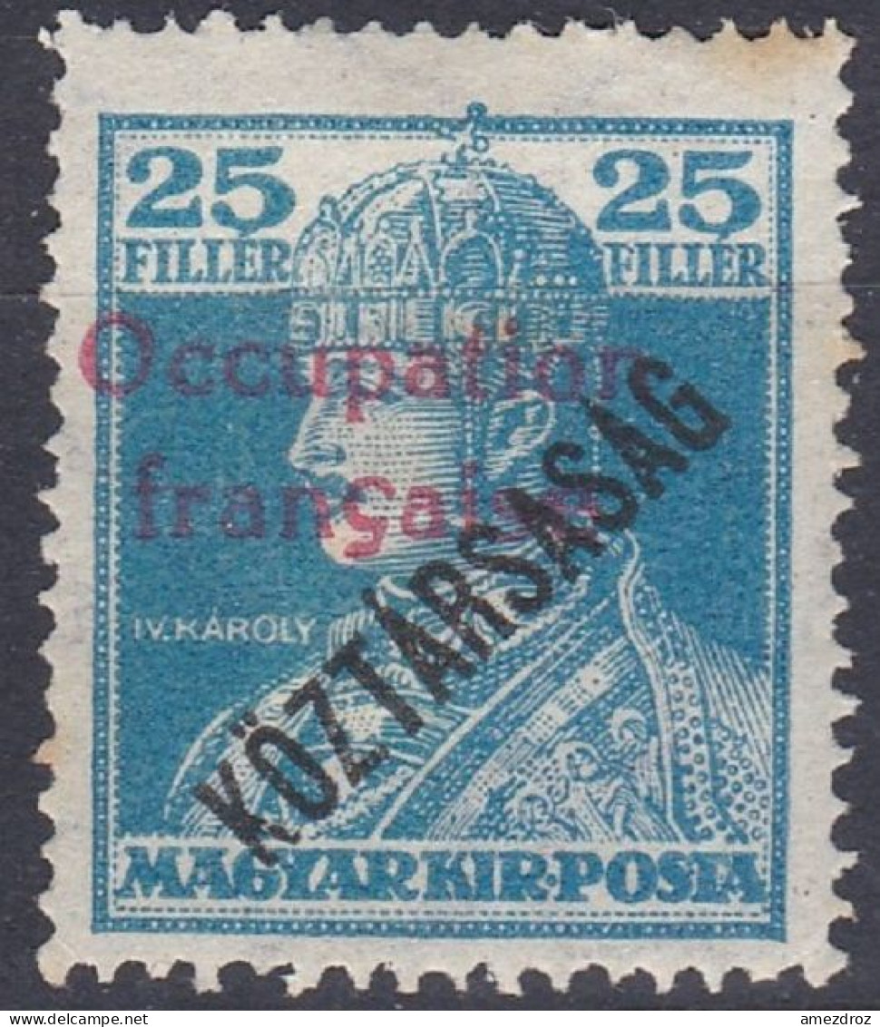 Arad Occupation Française En Hongrie N° 33 * Roi Charles IV (K14) - Unused Stamps