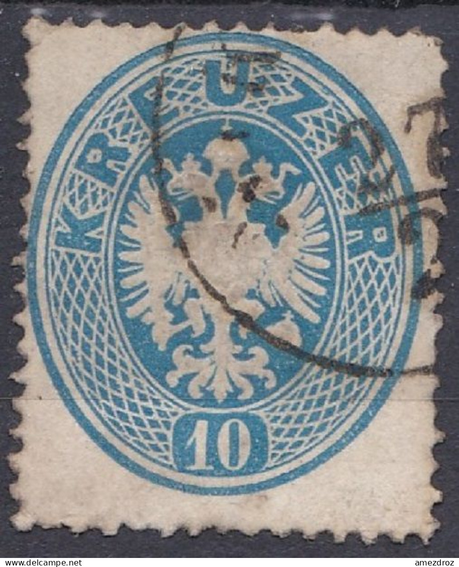 Autriche 1863 N° 27 Armoiries - Centre En Relief Dentelé 14 Un Quart  (K12) - Oblitérés