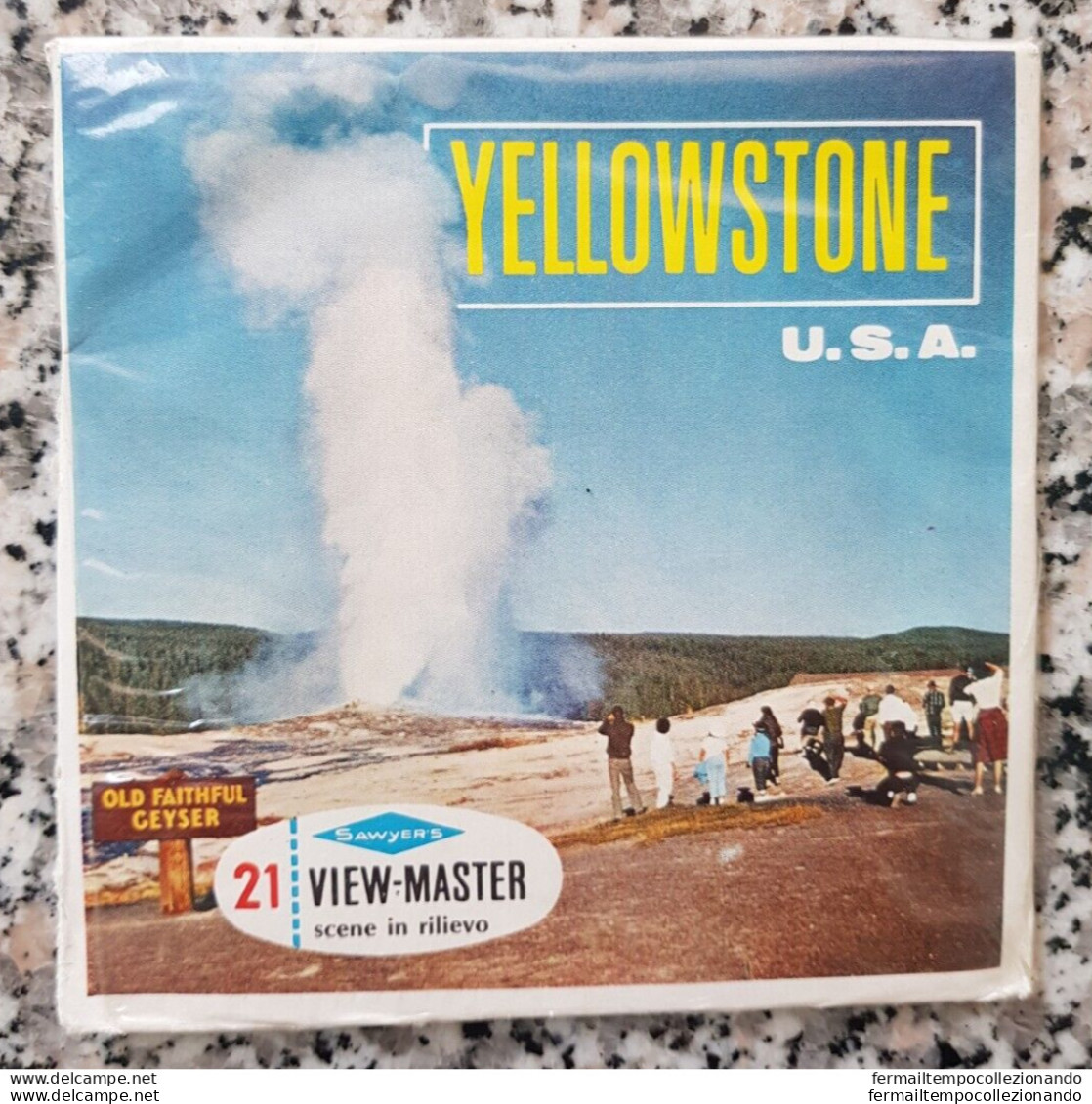 Bp134 View Master  Yellowstone Usa 21 Immagini Stereoscopiche Vintage Nuovo - Stereoscoopen