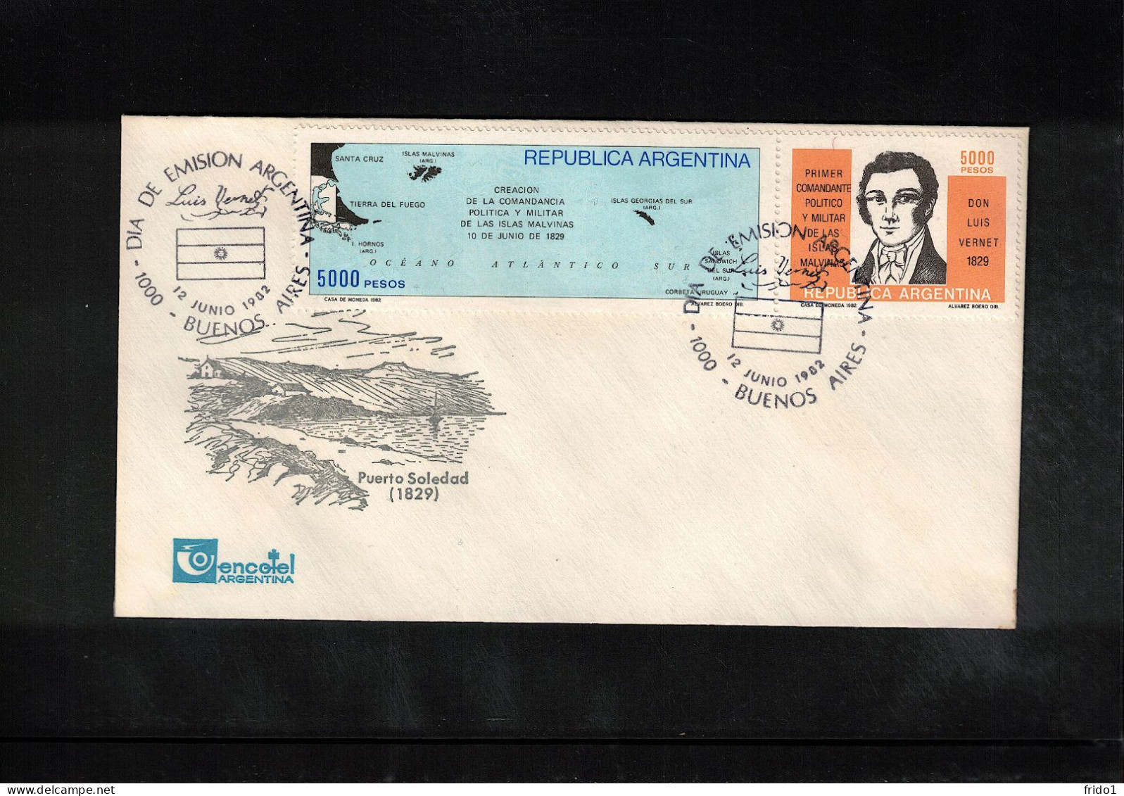 Argentina 1982 Islas Malvinas - Don Luis Vernet FDC - FDC