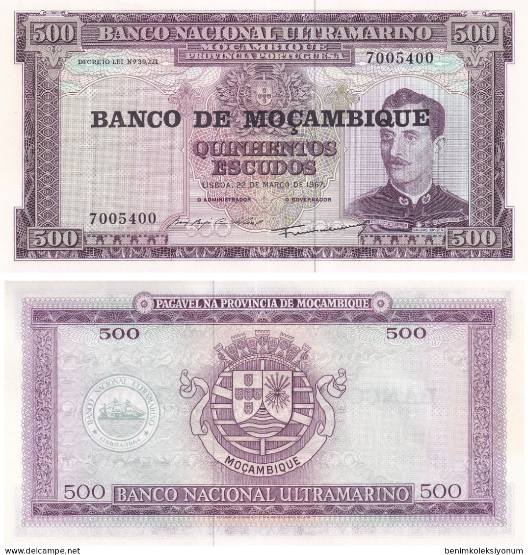Mozambique, 500 Escudos (1967) UNC - Mozambique