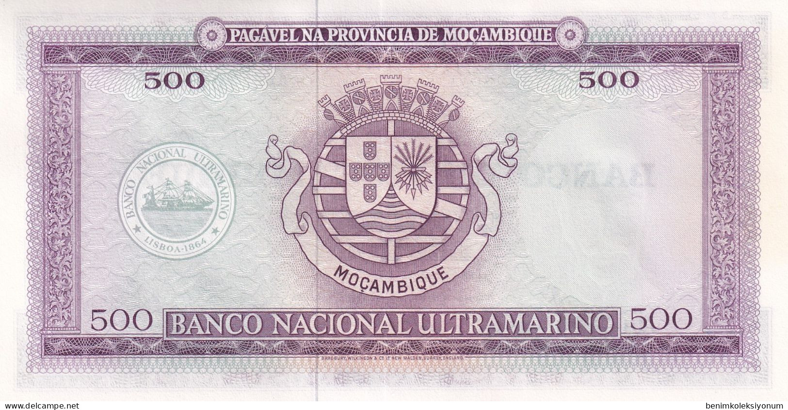 Mozambique, 500 Escudos (1967) UNC - Mozambico