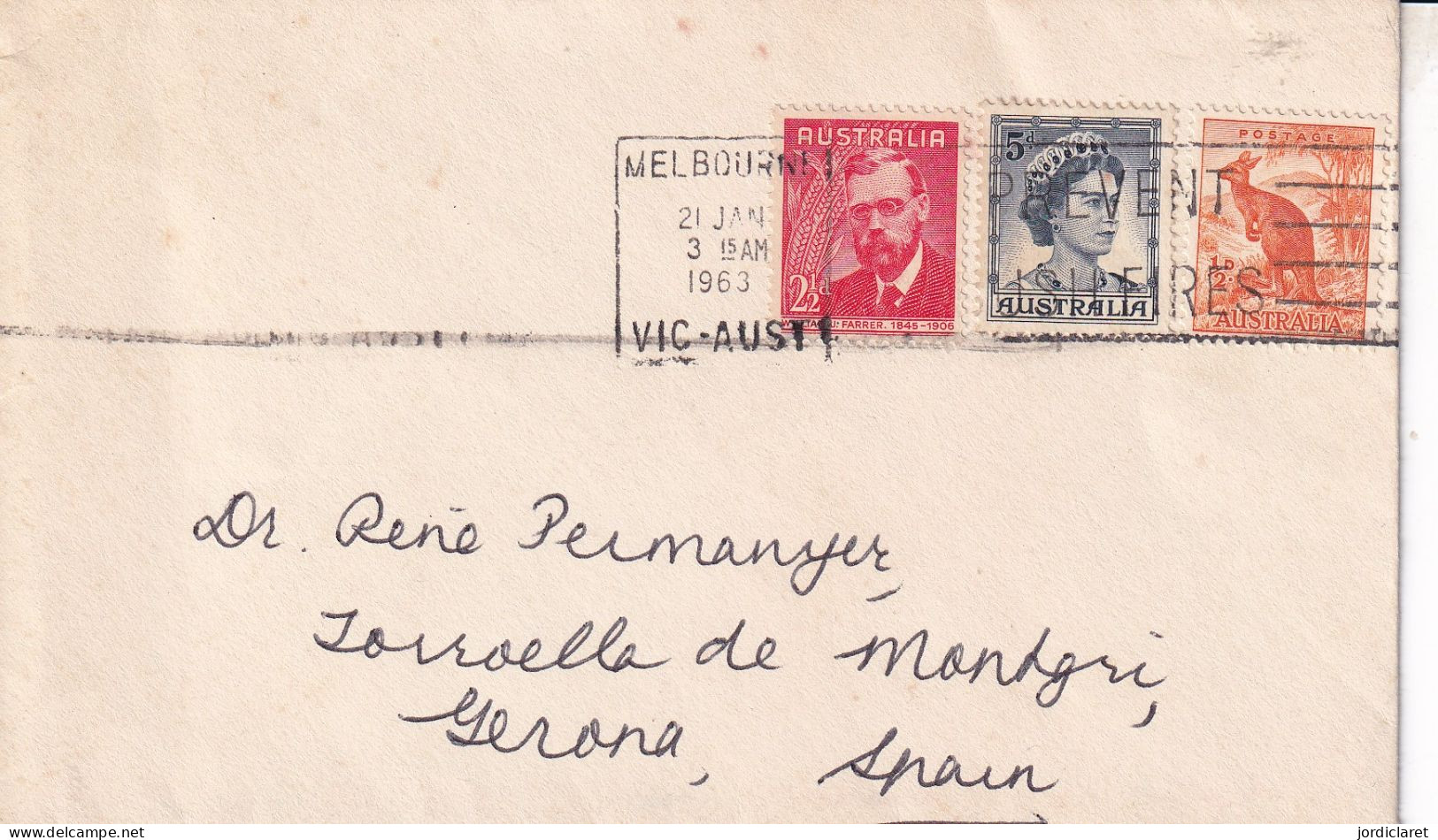 LETTER  1963   MELBOURNE - Cartas & Documentos