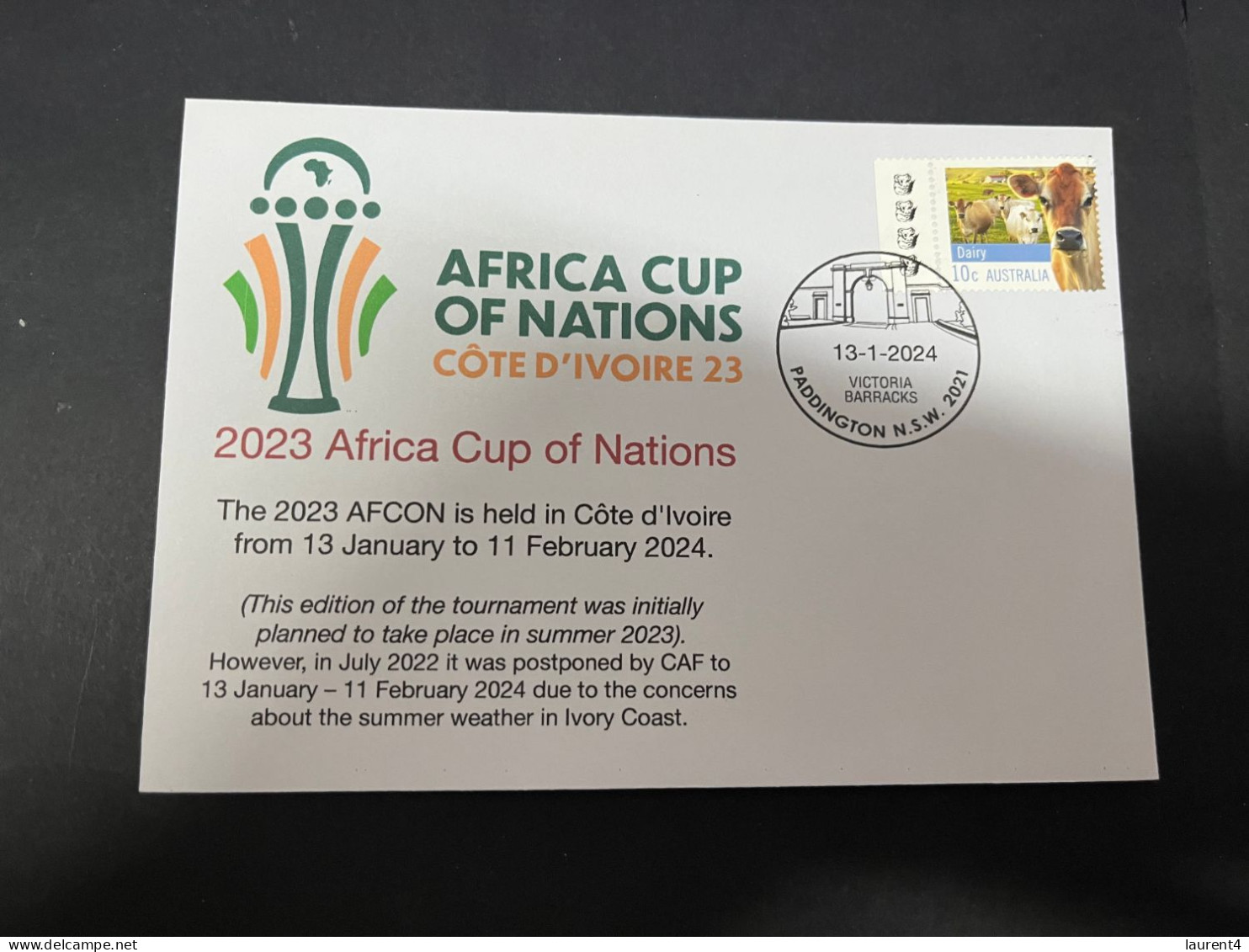 27-1-2024 (2 X 27) Africa Cup Of Nations (2023) Held In Côtes D'Ivoire From 13-1 To 11-2-2024 (with OZ Stamp) - Sonstige & Ohne Zuordnung