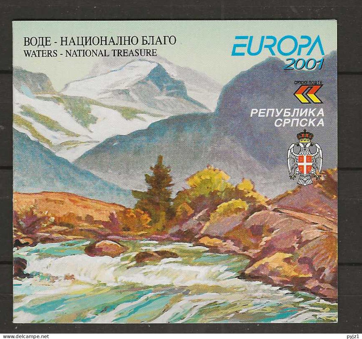 2001 MNH Bosnia Serbian Post Booklet, Postfris** - 2001