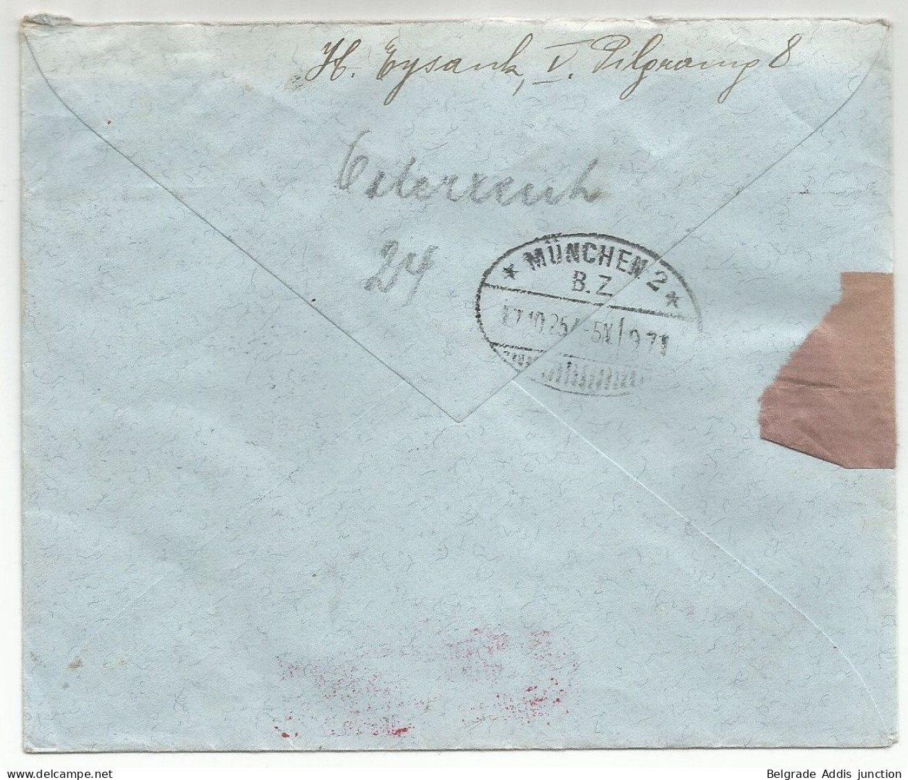 Österreich Austria Flugpost Registered Airmail Cover To Germany München 1925 - Cartas & Documentos