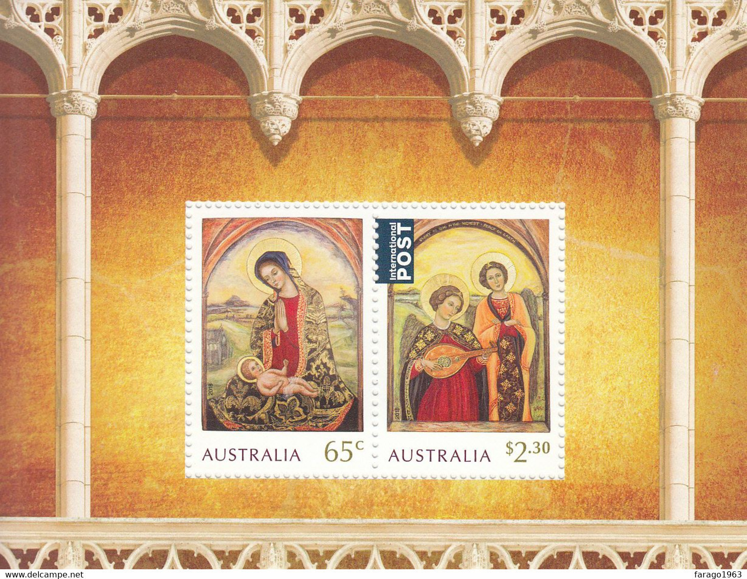 2018 Australia Christmas Noel Navidad Souvenir Sheet MNH @ Below Face Value - Mint Stamps