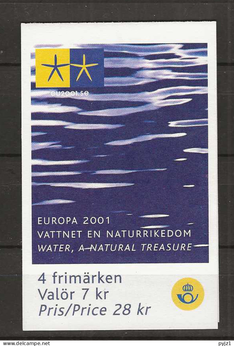 2001 MNH Sweden Booklet Postfris** - 2001