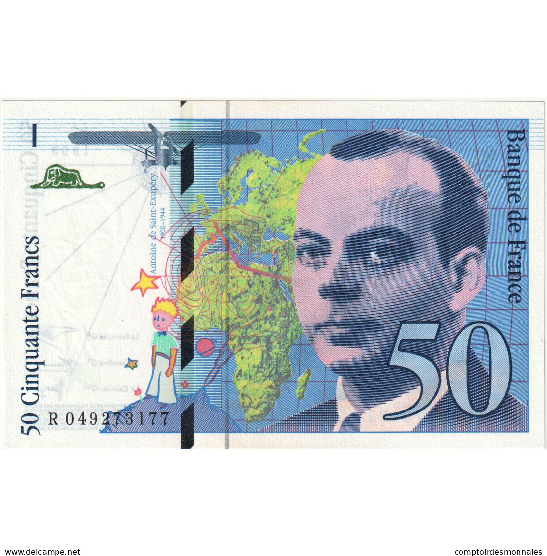 France, 50 Francs, St Exupéry, 1999, R049273177, NEUF, Fayette:73.5, KM:157Ad - 50 F 1992-1999 ''St Exupéry''