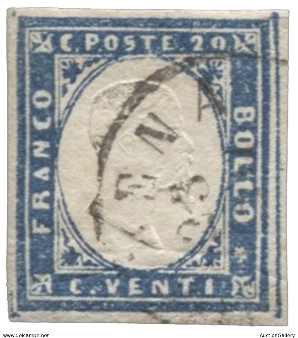 Antichi Stati Italiani - Sardegna - Bellissimo 20 Cent Azzurro Grigio - Modena - (15Cc) - Other & Unclassified