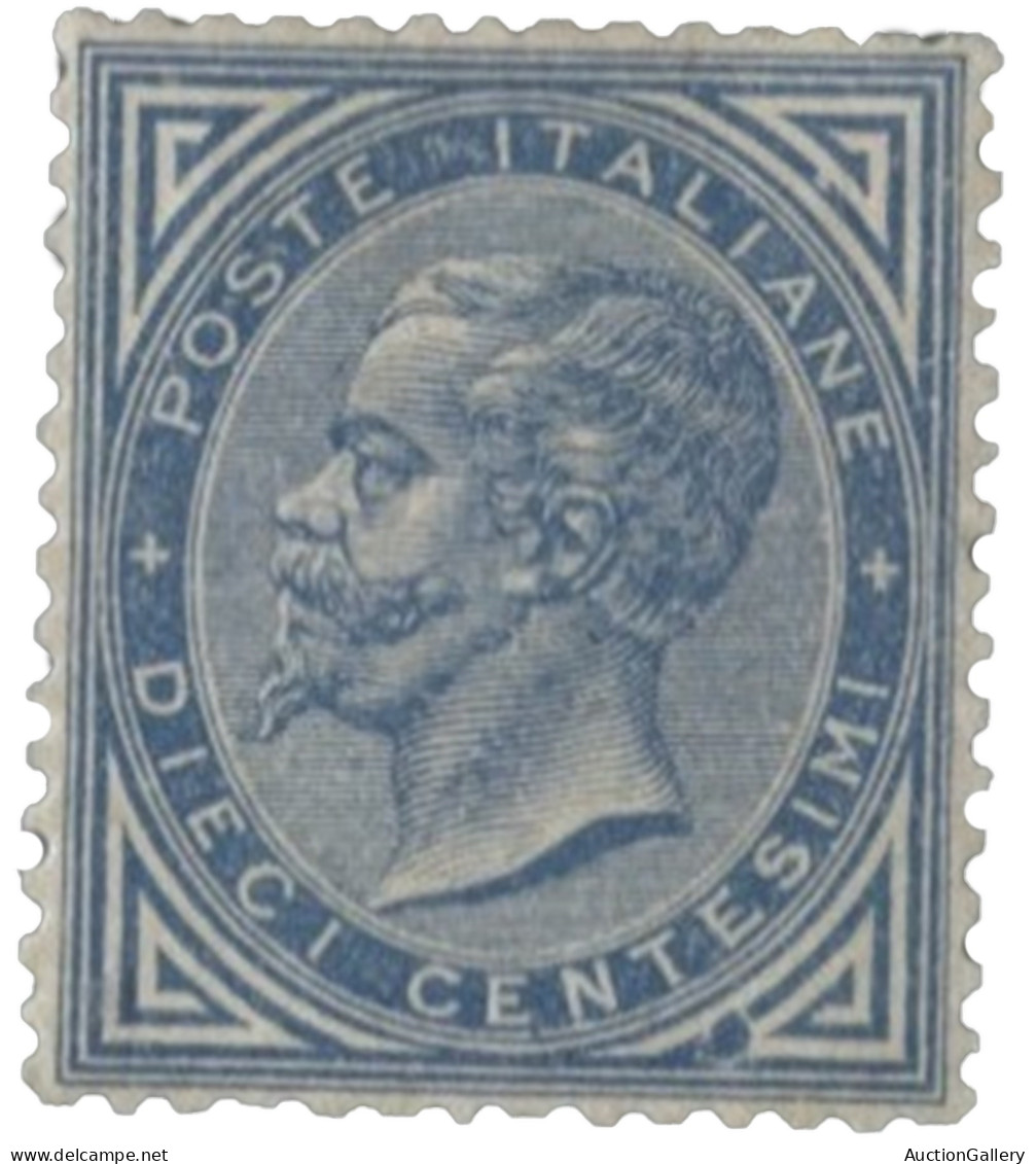 Regno - Vittorio Emanuele II - 1877 Regno - Vittorio Emanuele 10 Cent Azzurro Con Ottima Centratura - Cert. RD - (27) - Otros & Sin Clasificación