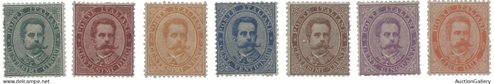 Regno - Umberto I - 1879 Regno - Re Umberto I° Serie Di Sette Valori Dal 5 Cent Al 2 Lire - Serie Con Ottime Centrature  - Altri & Non Classificati