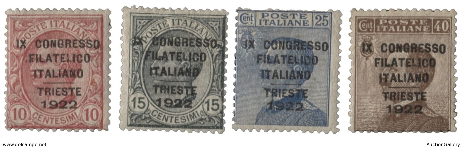 Regno - Vittorio Emanuele III - 1922 Regno - Congresso Filatelico Italiano - Quattro Valori Con Centratura Consona Alla  - Sonstige & Ohne Zuordnung