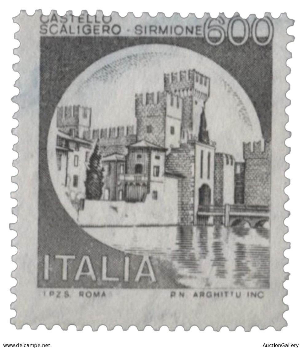 Italia - Repubblica - 1980 Repubblica - 600 Lire Castello Scaligero Di Sirmione Privo Della Stampa Del Verde - Cert. Die - Otros & Sin Clasificación