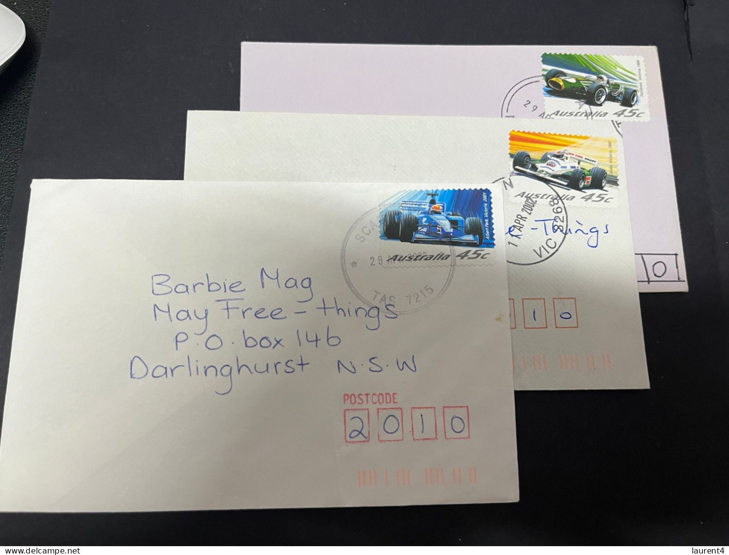 27-1-2024 (2 X 29) Australia (3 Covers) With Car Racing Stamps (Formula 1 Etc) - Brieven En Documenten