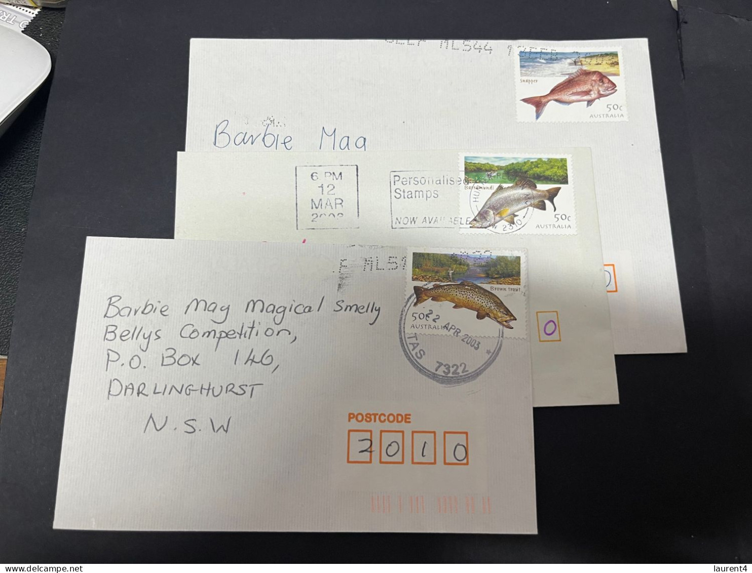 27-1-2024 (2 X 29) Australia (3 Covers) With Fish Stamps - Brieven En Documenten