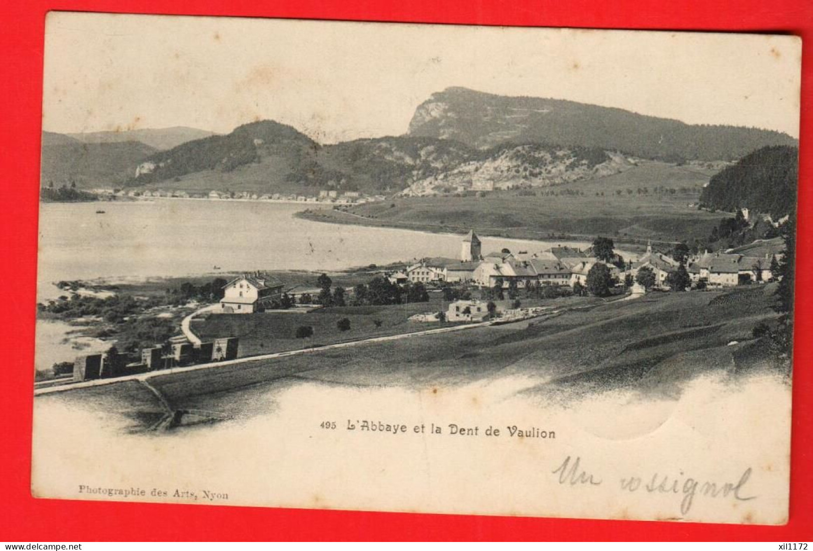 XZH-26  L'Abbaye Et La Dent De Vaulion  Lac De Joux.  Des Arts 495  Dos Simple Circ. 1904 - L'Abbaye