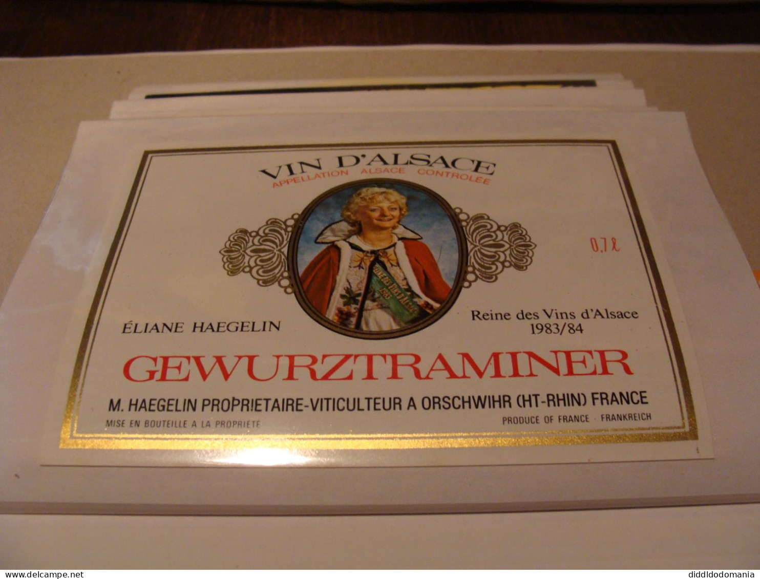 Etiquette De Vin Jamais Collée Wine Label  Weinetikett   1 Etiquettes Alsace Gewurztraminer Haegelin - Gewürztraminer