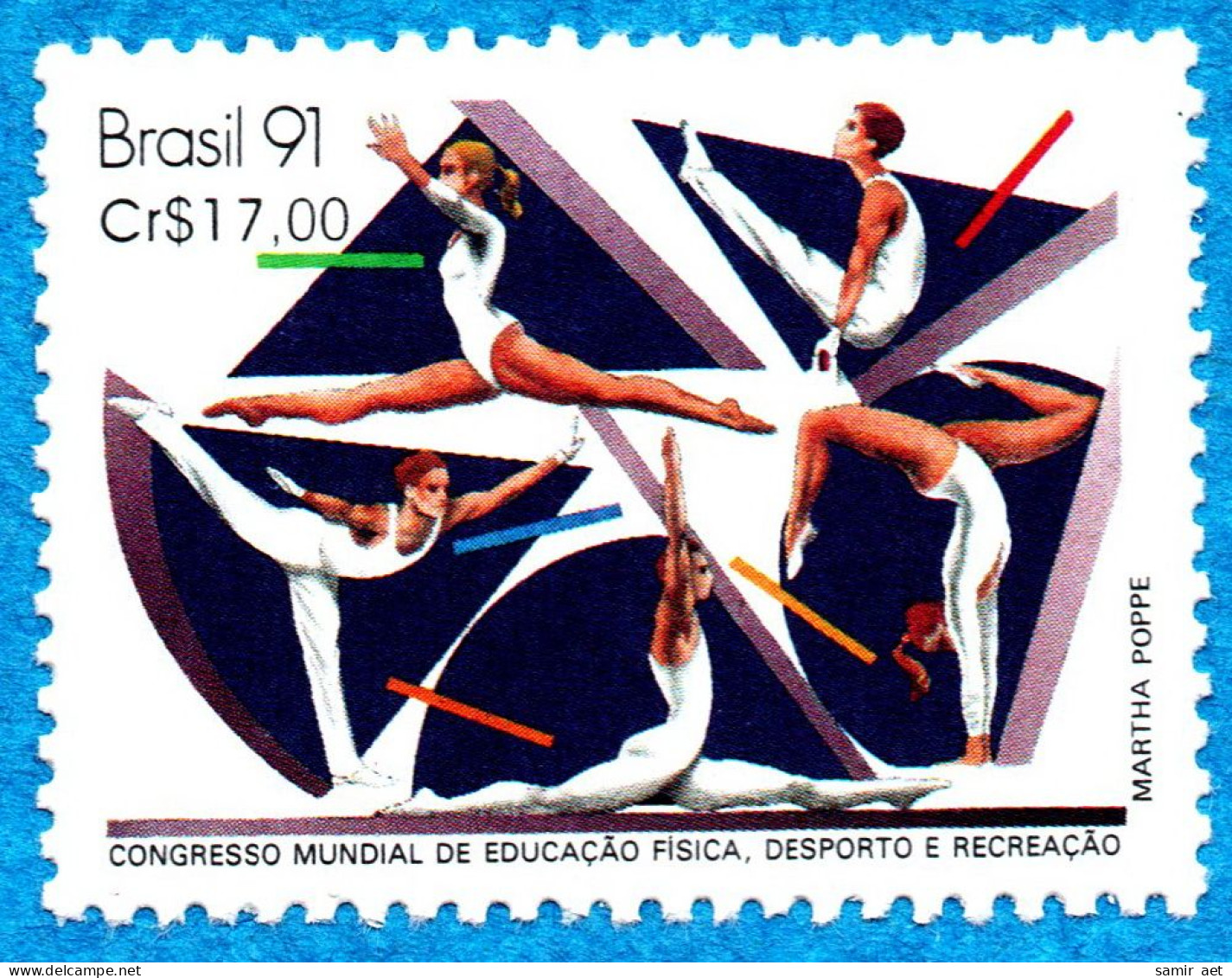 Brésil 1991 - YT 2000 Mi 2395 Sport Gymnastiquec Congrès Mondial Pour L'éducation Sportive - Gymnastique