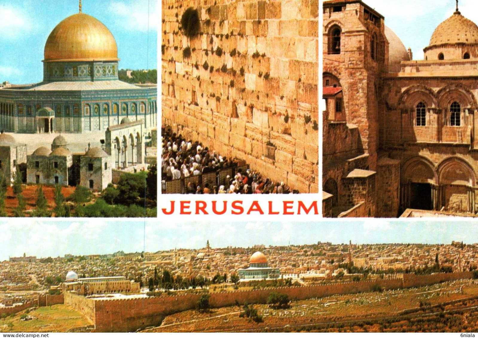 21202 JERUSALEM  Is The Holy Of The Three Monotheistic Faiths Saint Des Trois Religions Monothéiste     Israël (2 Scans) - Israel
