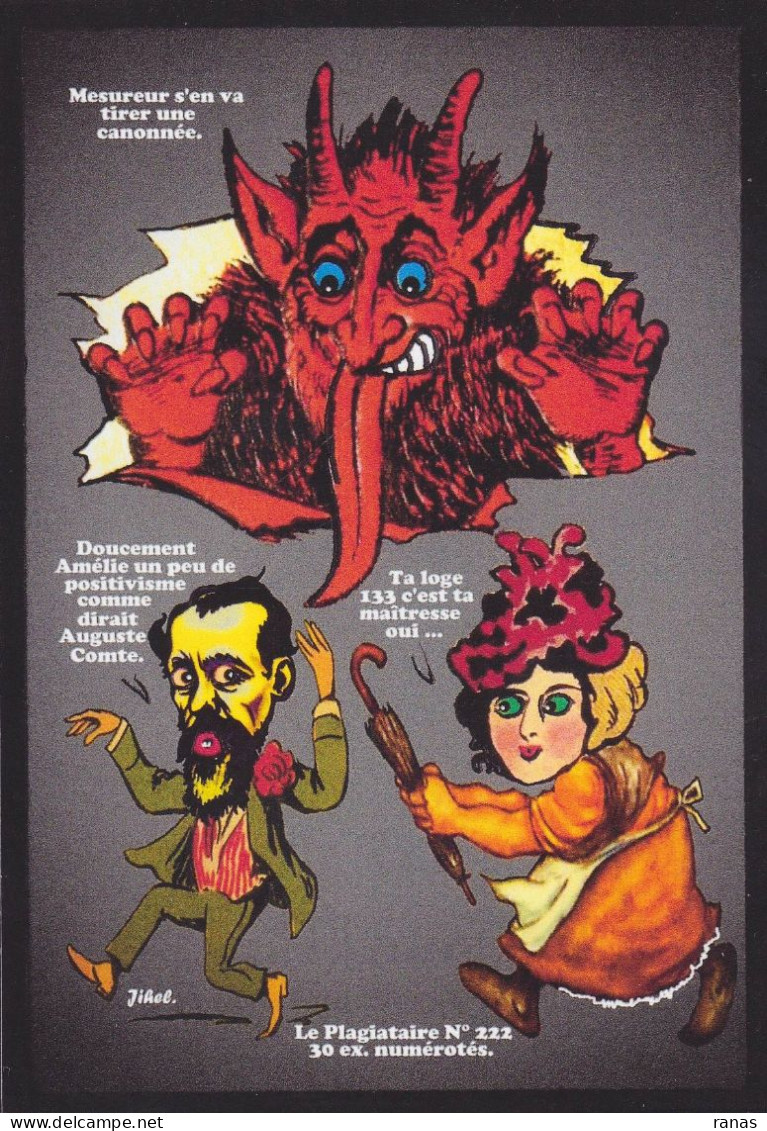 CPM Mesureur Gustave 30 Ex. Numérotés Signés Par JIHEL Maçonnique Diable Krampus - Filosofía & Pensadores