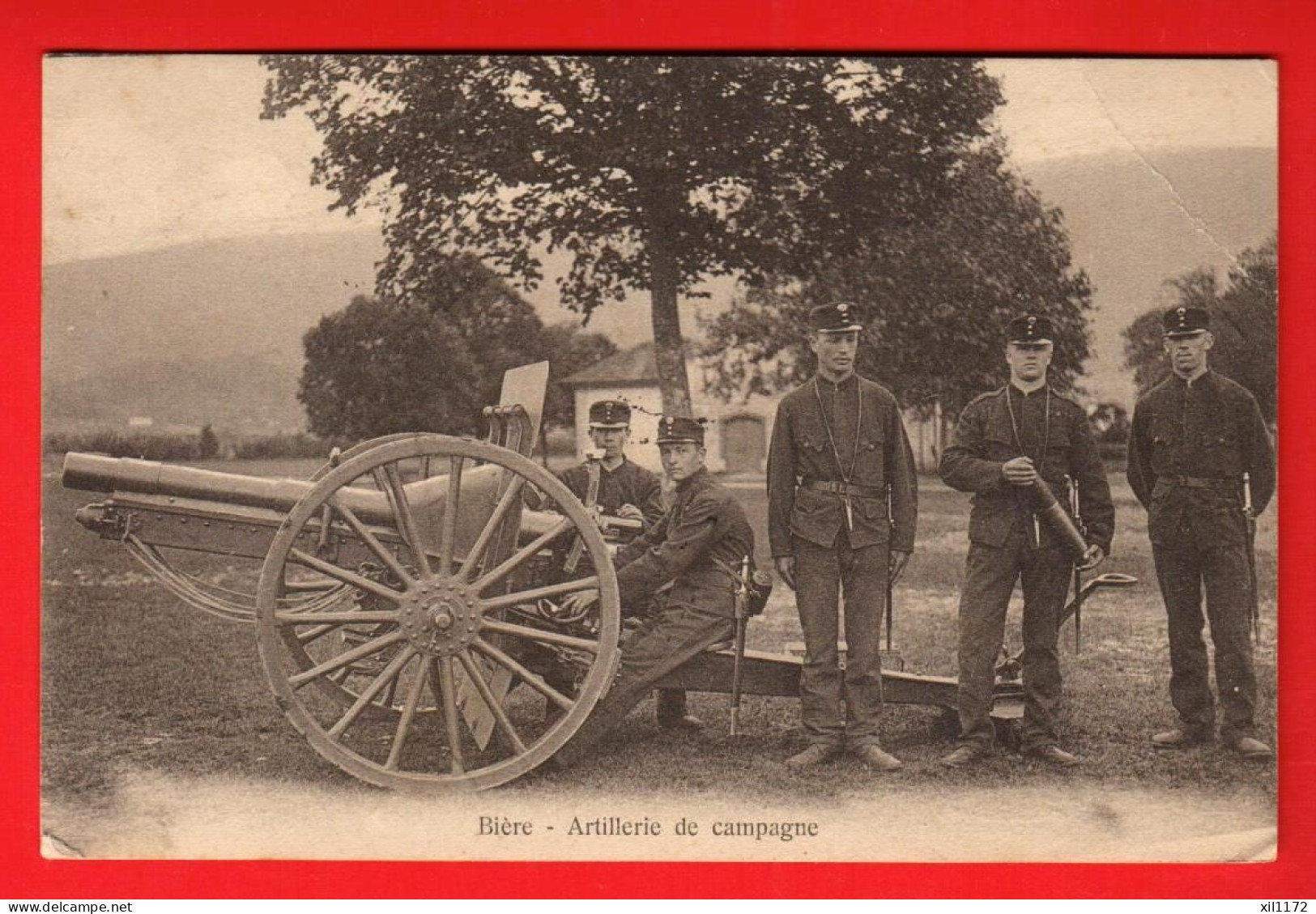 XZH-36 Bière  Artillerie De Campagne Militaire TRES ANIME. Batterie De Campagne. Circ. 1910  Itten No 7 - Bière