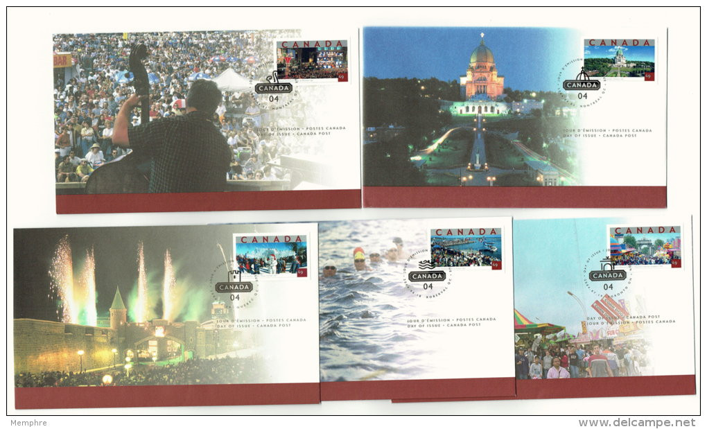 2004  Tourist Attractions  Sc 2019-23  From Booklets  On 5 FDCs - 2001-2010