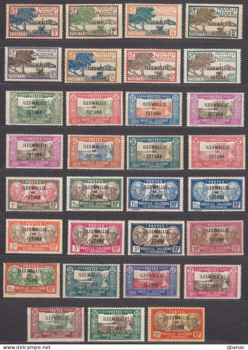 Wallis And Futuna 1930-1938, Mint Hinged And Never Hinged Short Set - Neufs