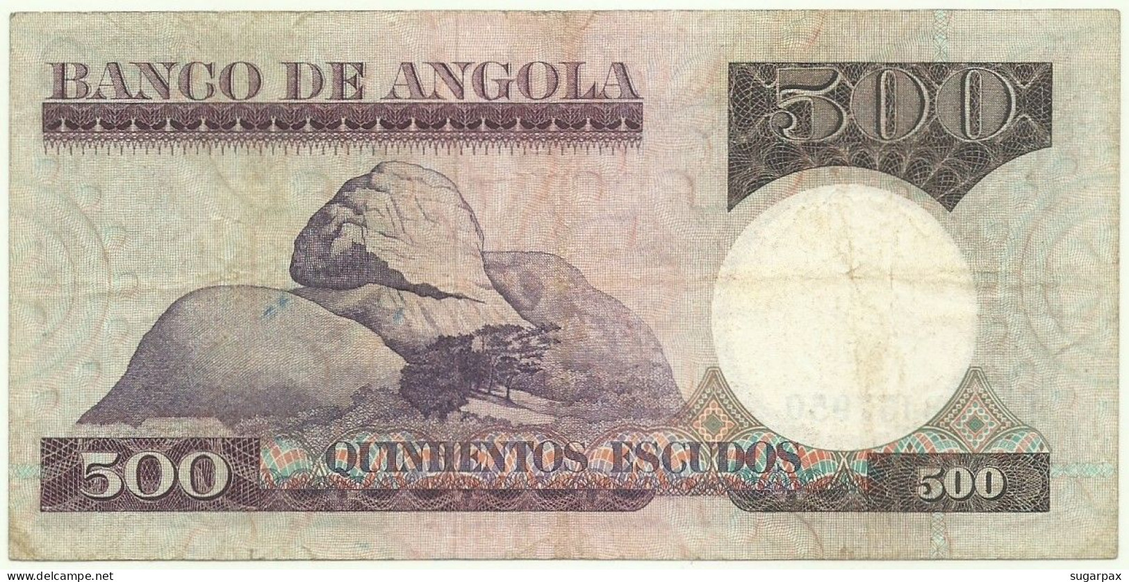 Angola - 500 Escudos - 10.6.1973 - Pick: 107 - Serie BJ - Luiz De Camões - PORTUGAL - Angola