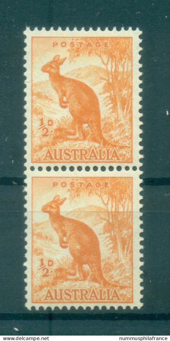 Australie 1948-49 - Y & T N. 163A - Série Courante (Michel N. 194) - Paire Coil (vi) - Nuovi