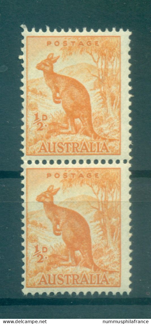 Australie 1948-49 - Y & T N. 163A - Série Courante (Michel N. 194) - Paire Coil (viii) - Mint Stamps