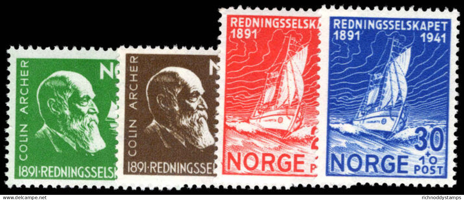 Norway 1941 50th Anniversary Of National Lifeboat Institution Unmounted Mint. - Neufs