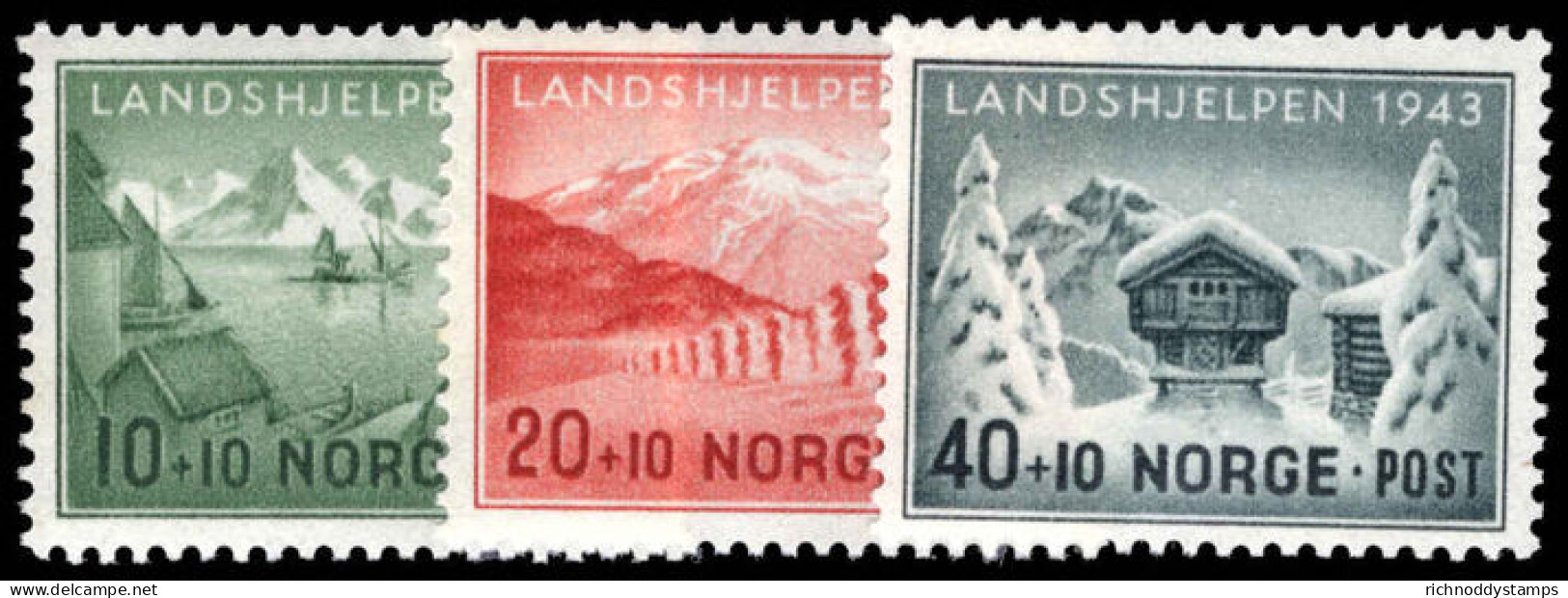 Norway 1943 Winter Relief Fund Unmounted Mint. - Unused Stamps