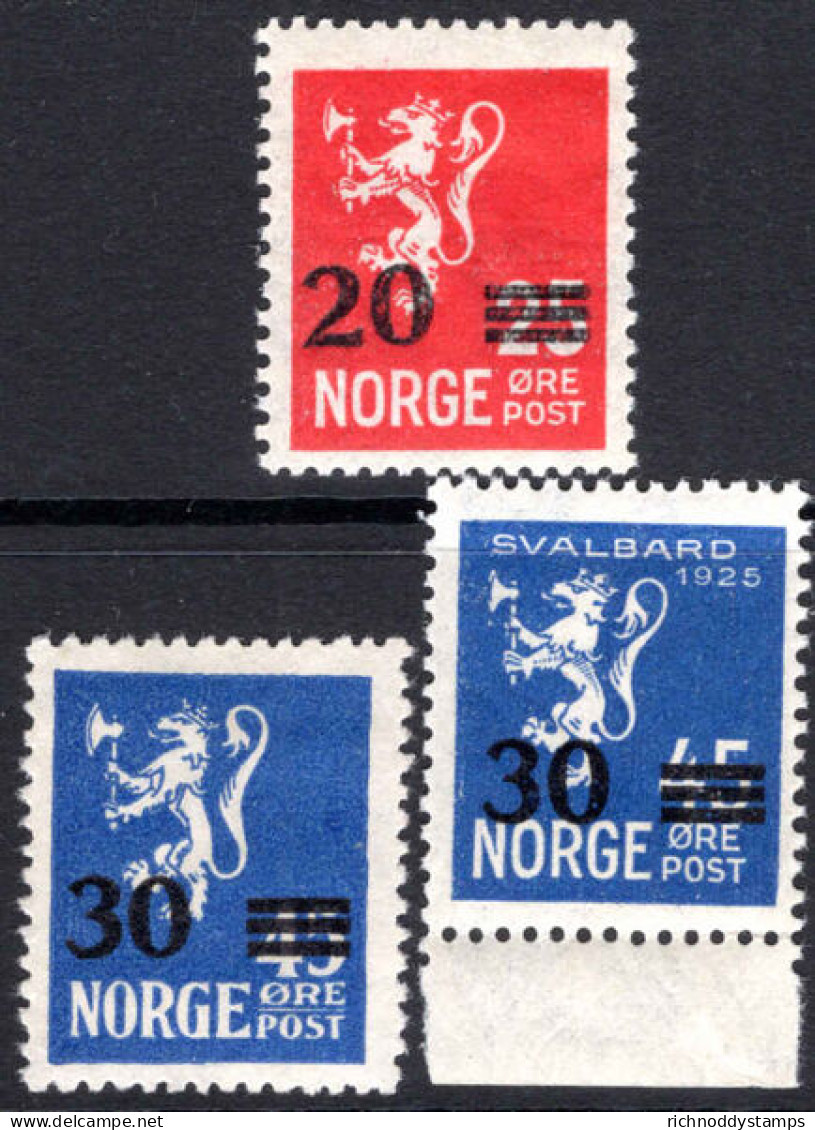 Norway 1927-27 Provisional Set Unmounted Mint. - Unused Stamps