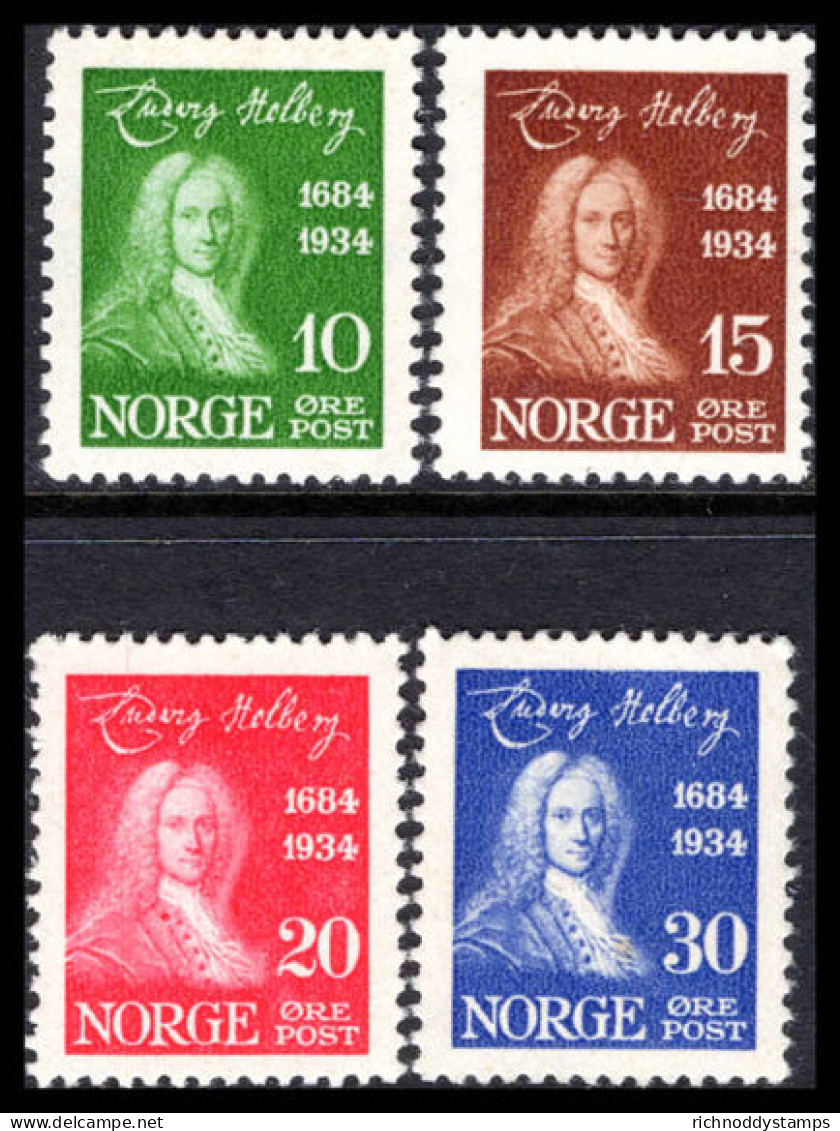 Norway 1934 250th Birth Anniversary Of Holberg Unmounted Mint. - Neufs