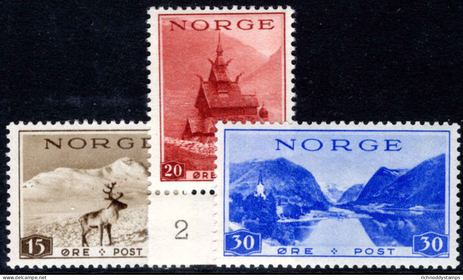 Norway 1938-39 Tourist Propaganda With Watermark Unmounted Mint. - Ongebruikt