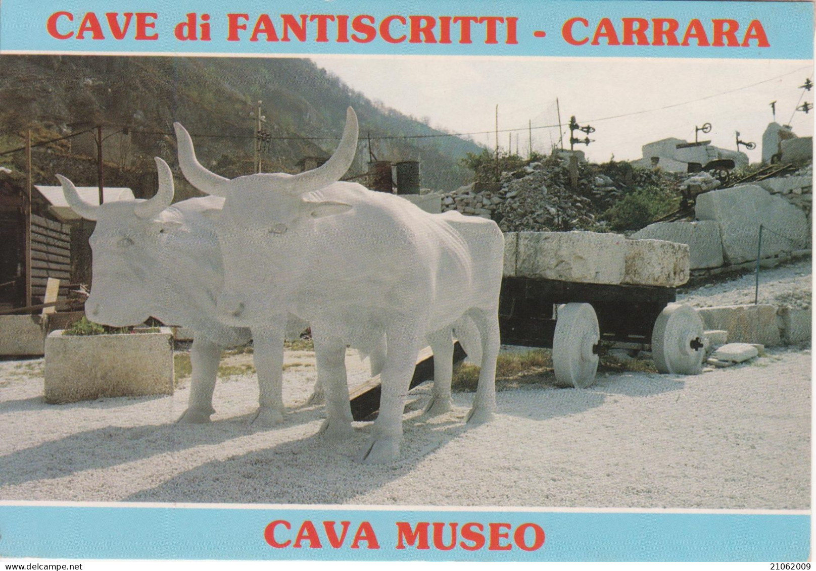 CARRARA - FANTASCRITTI - CAVA MUSEO DEL MARMO DI WALTER DANESI - "BUOI IN MARMO", SCULTORE BOUTROS ROMHEIN - V1991 - Carrara