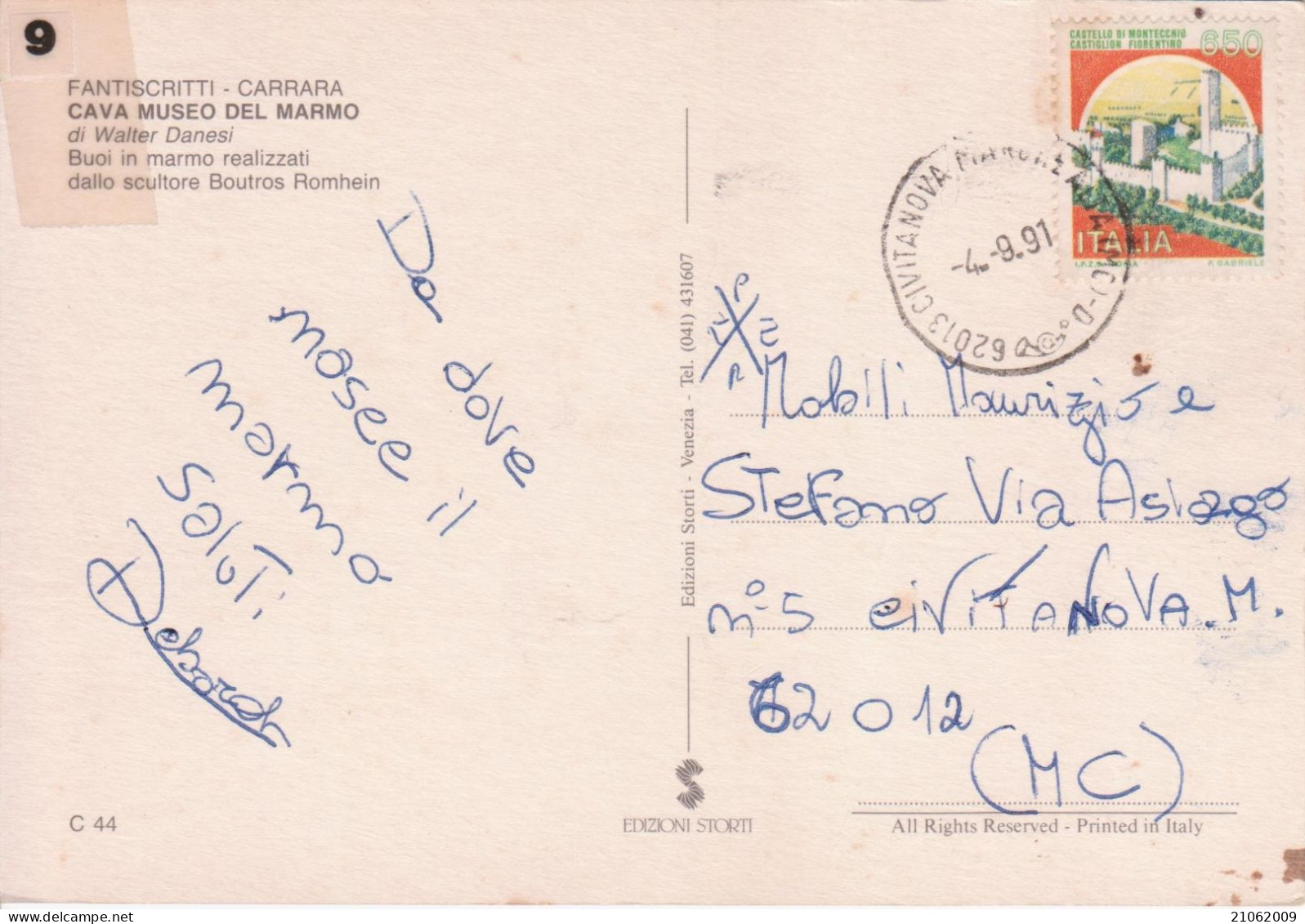 CARRARA - FANTASCRITTI - CAVA MUSEO DEL MARMO DI WALTER DANESI - "BUOI IN MARMO", SCULTORE BOUTROS ROMHEIN - V1991 - Carrara