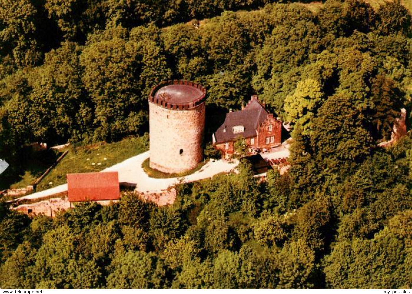 73953193 Burgholzhausen_Friedrichsdorf Burg Ravensberg Gaststaette Fliegeraufnah - Friedrichsdorf