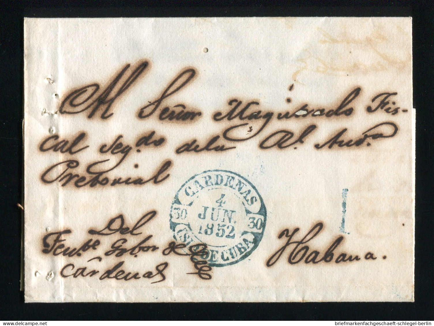 Cuba, 1852, Brief - Kuba