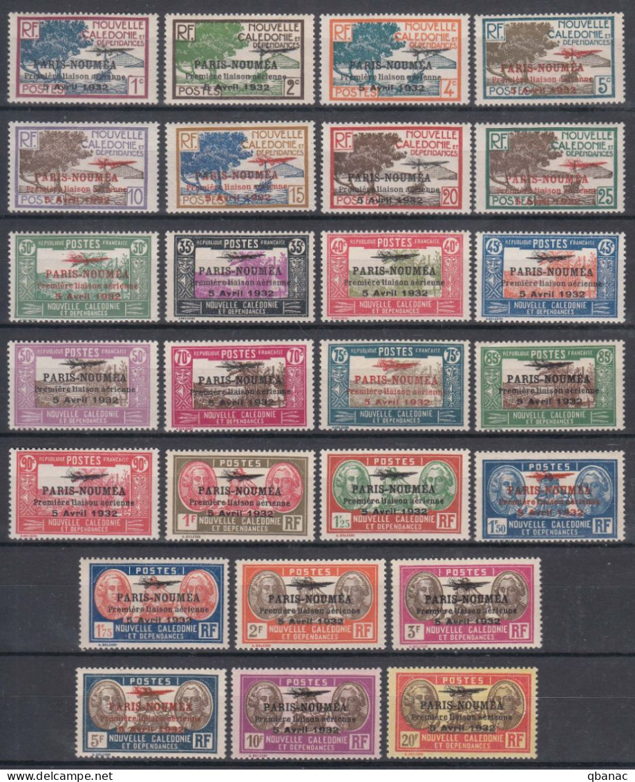 New Caledonia Nouvelle Caledonie 1933 Airmail Paris-Noumea Mi#174-199 Mint Never Hinged (sans Charnieres) - Ungebraucht