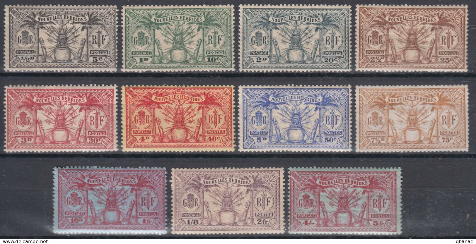 New Hebrides Nouvelles Hebrides 1925 Mi#86-96 Mint Never Hinged (sans Charniere) - Nuevos