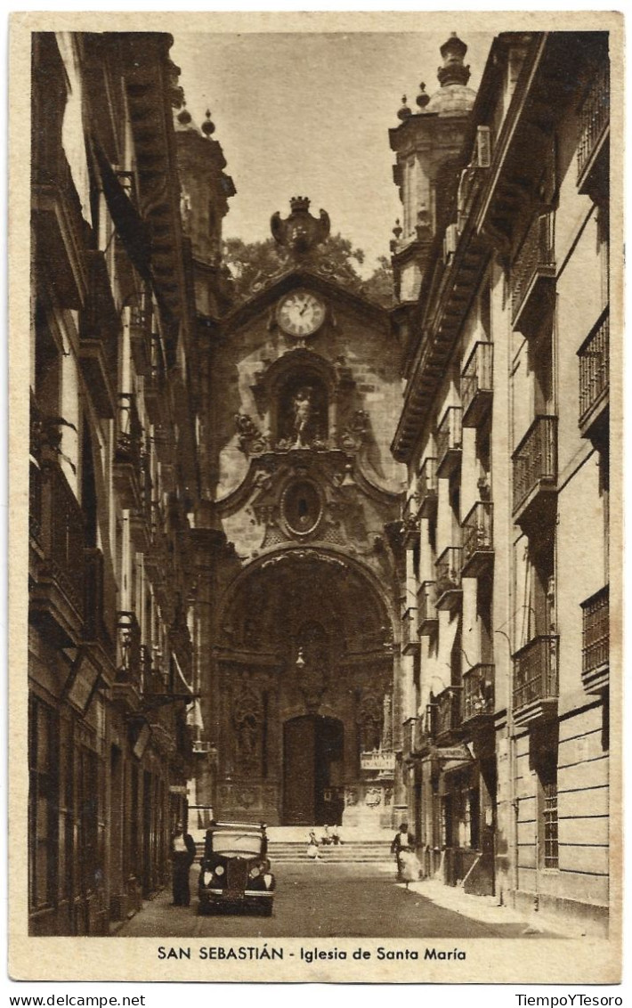 Postcard - Spain, Basque Country, Saint Mary's Church, N°357 - Guipúzcoa (San Sebastián)