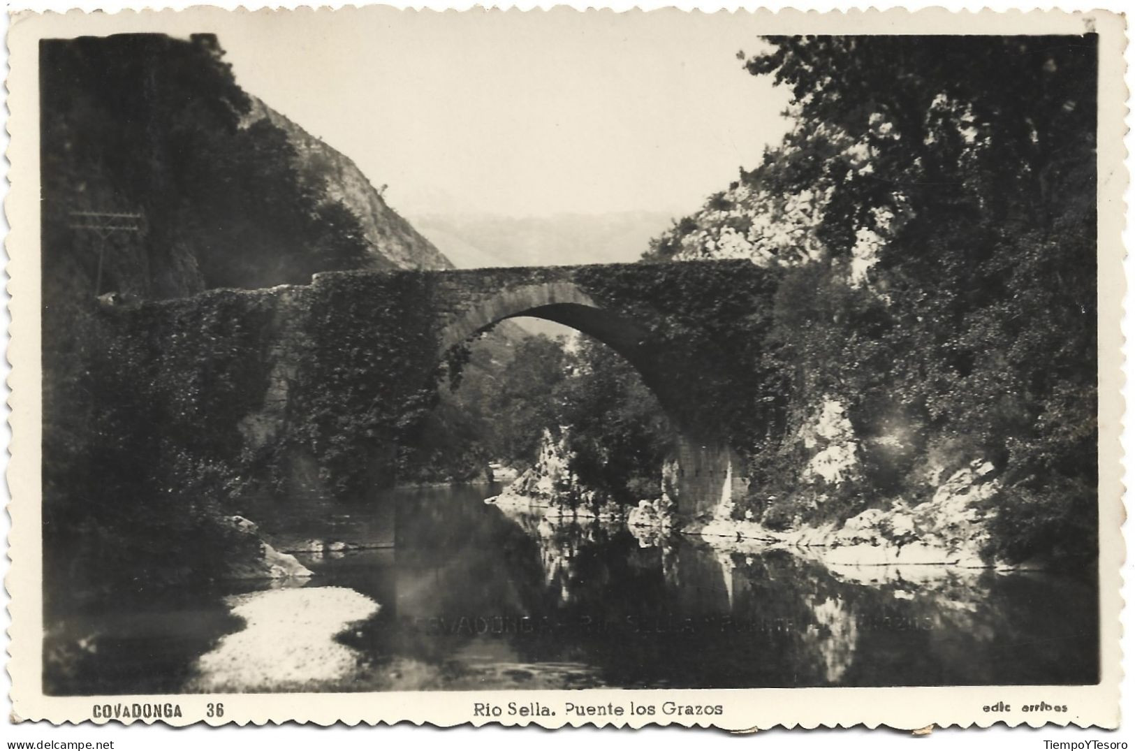 Postcard - Spain, Asturias, Covadonga, Grazos Bridge, N°365 - Asturias (Oviedo)