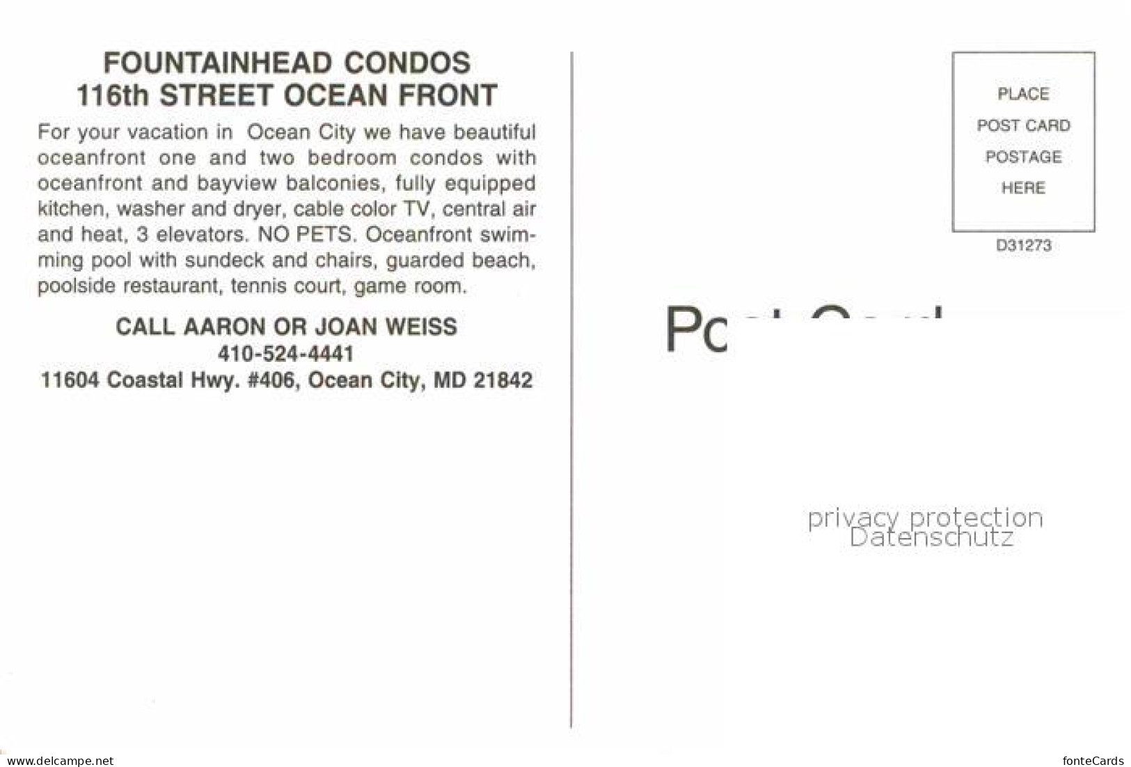 72672129 Ocean_City_Maryland Fountainhead Condos Oceanfront - Other & Unclassified
