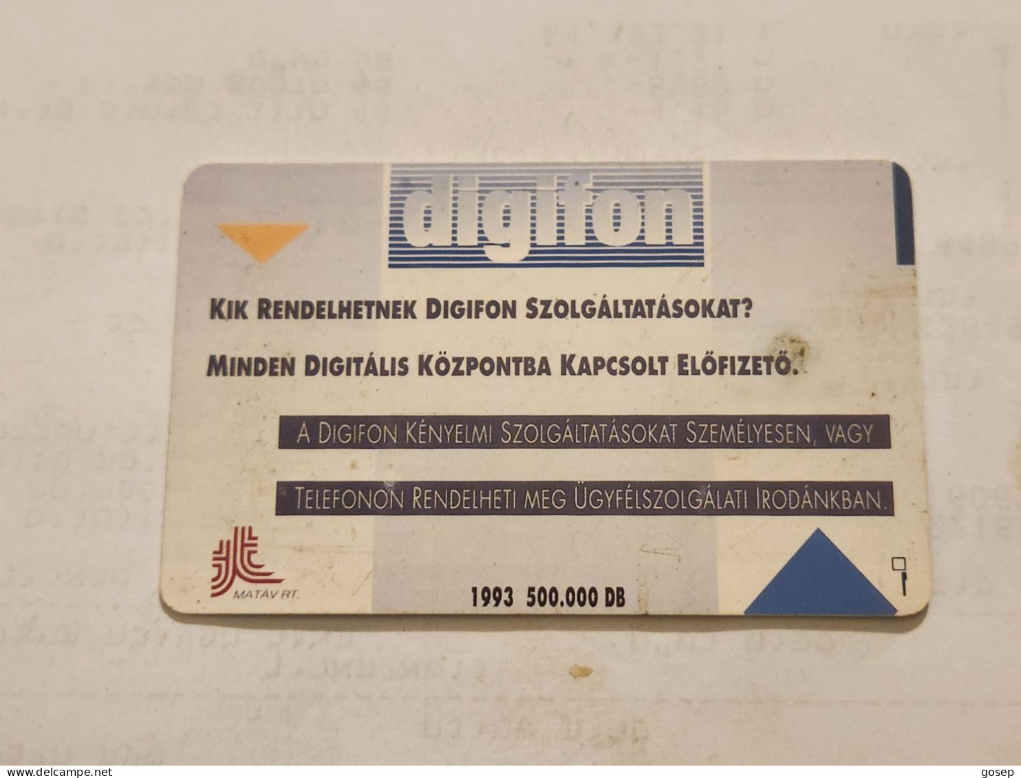 HUNGARY-(HU-P-1993-22Aa)-Callwaiting-(175)(120units)(11/93)(tirage-500.000)-USED CARD+1card Prepiad Free - Ungarn