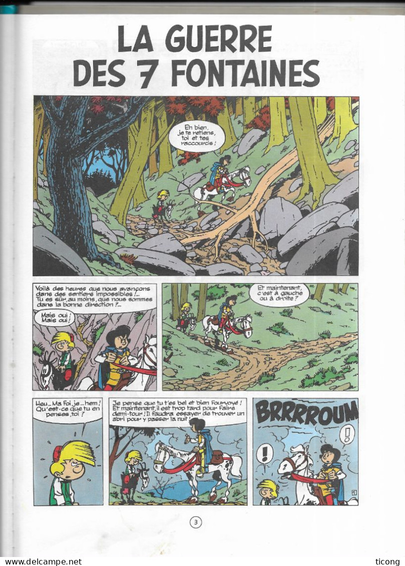 BD JOHAN ET PIRLOUIT DE PEYO - LA GUERRE DES 7 FONTAINES, EDITION DUPUIS MARCINELLE 1985, VOIR LES SCANNERS - Johan Et Pirlouit