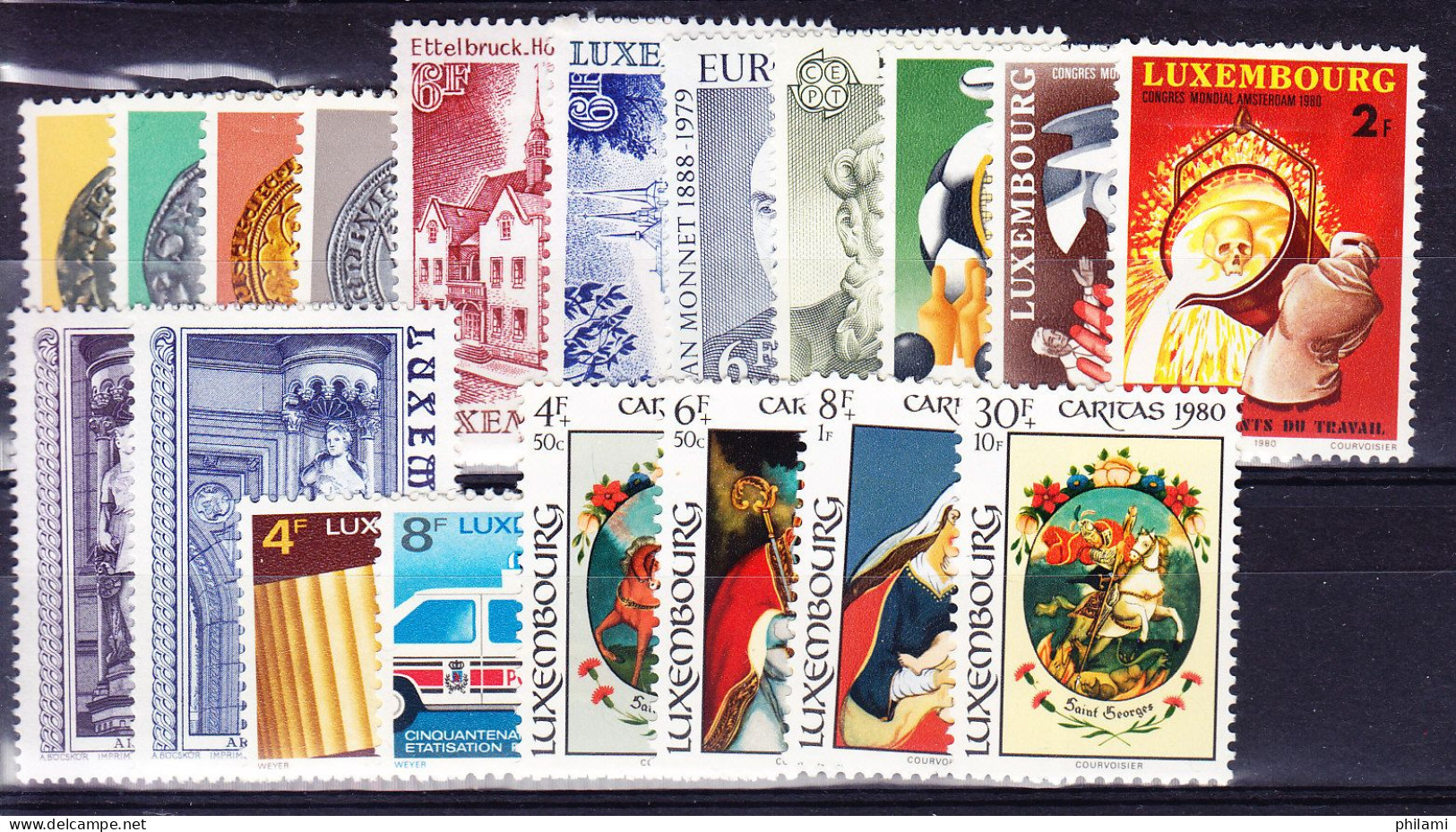 LUXEMBOURG ANNEE COMPLETE 1980 ** MNH,  (8B914) - Années Complètes